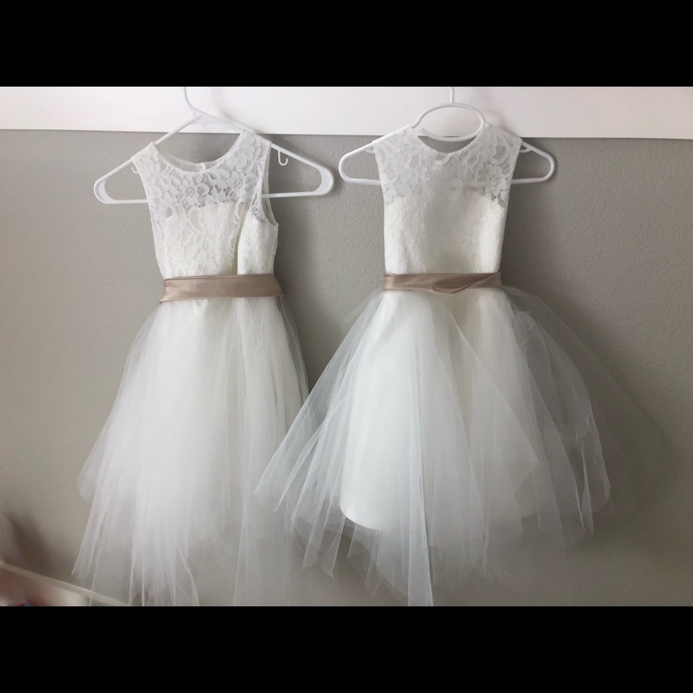 Two flower girl dresses BRAND NEW Condition!